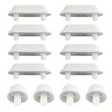 Sekfpnk 12 Stück WC Sitz Puffer, Kunststoff wc sitz puffer, passend für die meisten Toilettensitzringe, bieten Stoßdämpfung und Geräuschreduzierung