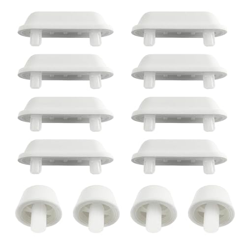 Sekfpnk Lot de 12 tampons de siège de toilette, en plastique, compatibles avec la plupart des sièges de toilette, offrent une absorption des chocs et une réduction du bruit