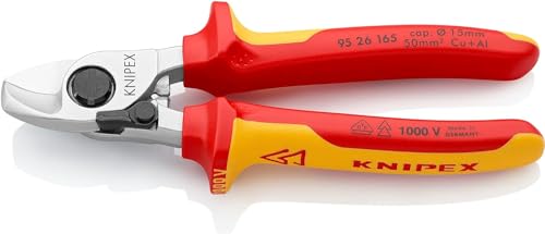 KNIPEX Kabelschere mit Öffnungsfeder verchromt isoliert mit...