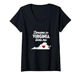 Photo Gallery donna someone in virginia loves me - camicia virginia va maglietta con collo a v Photo Gallery donna someone in virginia loves me - camicia virginia va maglietta con collo a v