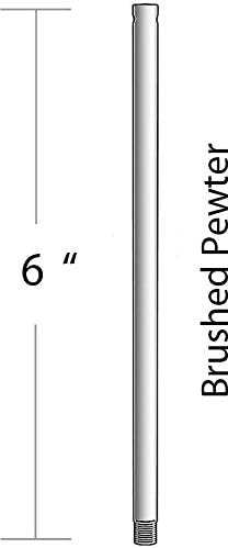 ET2 ESTR06206BP-SL 6" Extension Rod, Brushed Pewter