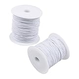 Veemoon 2 Rollen Elastische Schnur für Schmuckherstellung Weiche Faden für DIY Armbänder und...