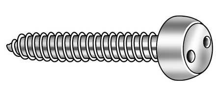 Tamper Screw, Pan, 14, 3/4 in L, PK25