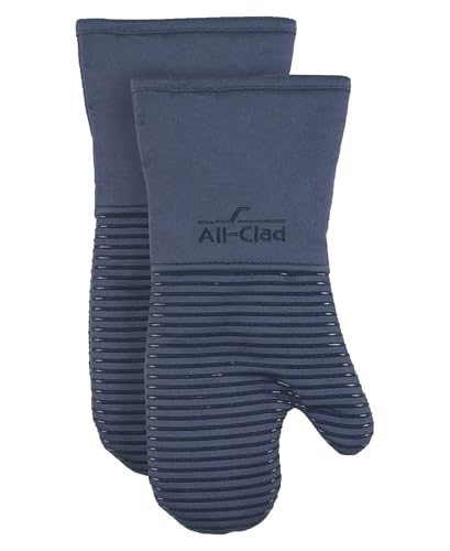 All-Clad Premium Silicone Oven Mitts, 2-Pack, Indigo