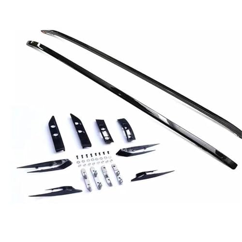 Barres de toit en alliage d'aluminium noir premium pour rails verticaux de SUV Evoque