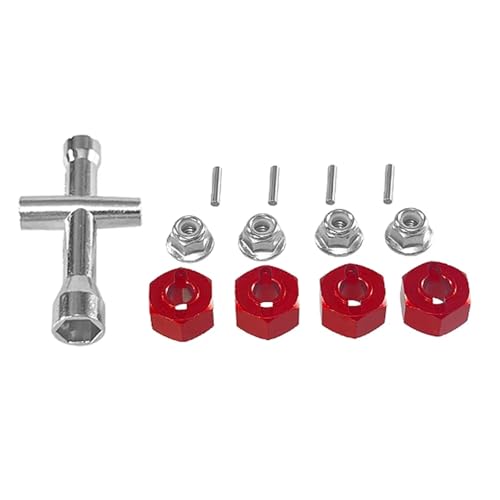 Pièces pour Hyper Go MJX H14BM Éviter Perte Roue Jeu Hexagonal Écrou M4 Métal Rouge