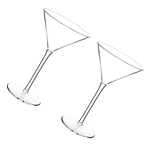 HEMOTON Copos Martini inquebráveis em forma de V, copos de coquetel, copos de sobremesa, pudins, por