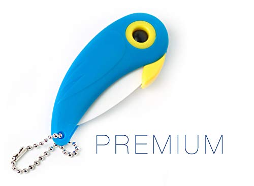 Tweedy Gadgets Bird Ceramic Blue Paring Knife Small, Premium Grade Folding Kitchen Utility Knives Cutting Fruit, Vegetables, Avocados | Home, Kitchen & Dining, Outdoor, Picnic or Portable Travel Use
