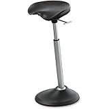 Safco Products Focal Mobis II Seat FFS-2000-BK, Black, Leaning Stool for Better Posture, Waterfall Seat Edge