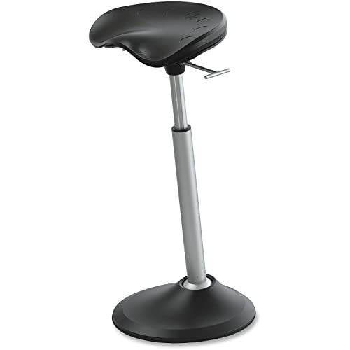 Safco Products Focal Mobis II Seat FFS-2000-BK, Black, Leaning Stool for Better Posture, Waterfall Seat Edge