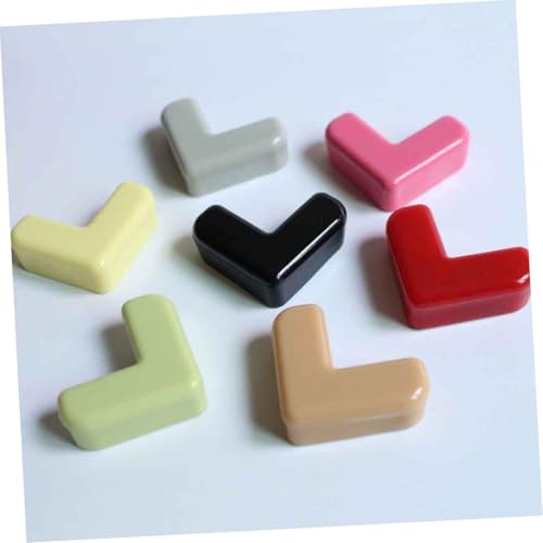 Image of NUOBESTY Silicone Corner Protector Guards 20 Pcs Colorful L-Shaped Anti-Collision Edge Bumpers for Kids Safety on Tables Windows and Furniture Corners