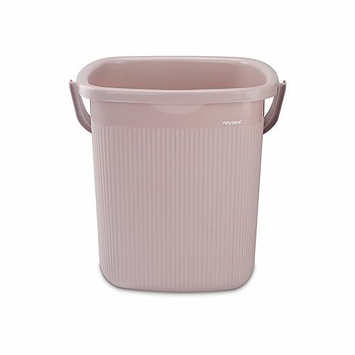 Image of Nayasa Rimmy 20, 3 Pcs Bathroom Set (18 L Bucket + 1 L Mug + Stool), Pink