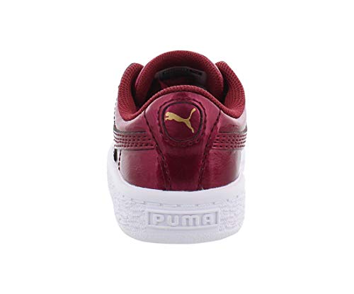 PUMA Basket Heart Glam Infant/Toddler Shoes Size 9, Color: Tibetan Red4