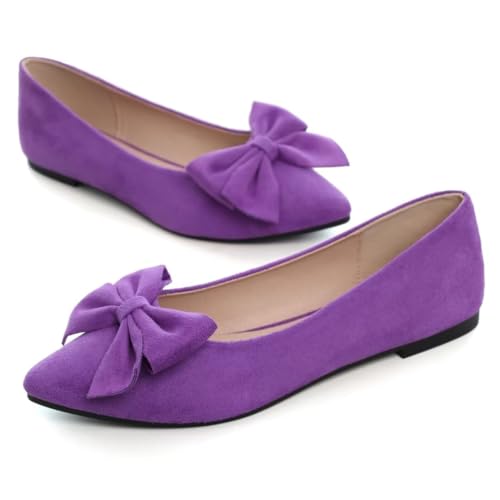 TN TANGNEST Women Classical Bowknot Flats Comfort Slip-on Pointed Toe Dress Shoes Walking Flats3