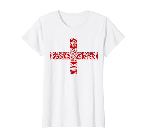 Pretty England Lion, For Women, Ladies & Girls, England Flag T-Shirt