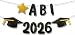 ABI 2026 Dekorations, ABI Schwarz Gold Banner,Abitur 2026 Geschenke - Abi Dekoration für Abschlussfeiern & Prüfungserfolge
