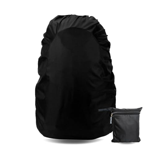 Tilak Venture Waterproof Backpack Rain Cover All Bag Sizes up to 45L Dustproof Lightweight Foldable with Pouch Travel Accessorioes Bag Cover for Trekking, College & Bike Rides (Black)