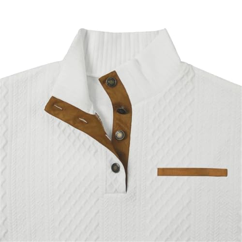 Men's Zipper Outdoor Leisure Standing Neck Long Sleeved Ribbed Pattern Knitted Pullover Sweater2