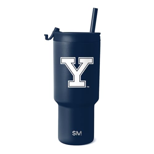 Image of Simple Modern Yale Bulldogs Tumbler with Straw | 30oz | Collegiate | Trek Officially Licensed Yale University Insulated Water Bottle, Travel Mug | Football Gift for Men, Dad, Him, Her