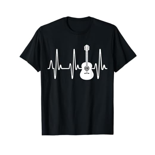 Regalo para guitarristas latido del corazón guitarra Camiseta