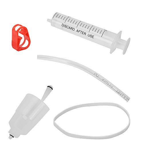 Tbest Kit de Purga de Frenos de Disco, Juego de Herramientas de Reparación de Purga de Aceite Mineral de Freno de Disco Hidráulica para Bicicletas de Montaña