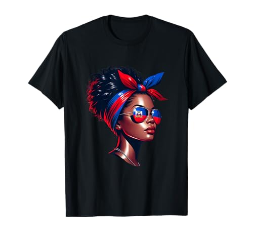 Drapeau haïtien Jour Reine Haïti Drapeaux Hommes Femmes Garçons Filles Enfants T-Shirt