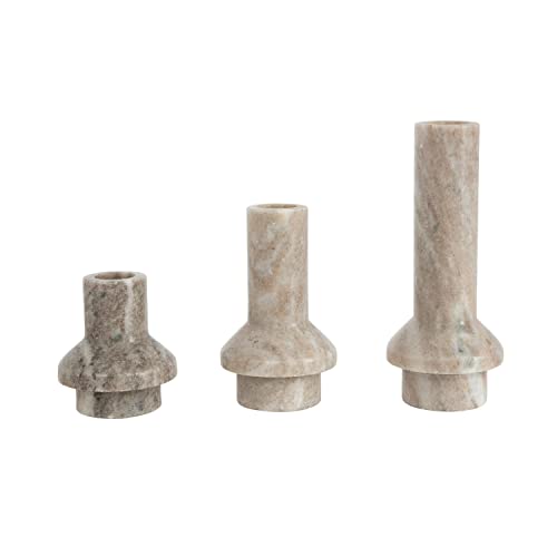 Bloomingville Marble Taper Candle Holder, 4.5", Beige #TOP4