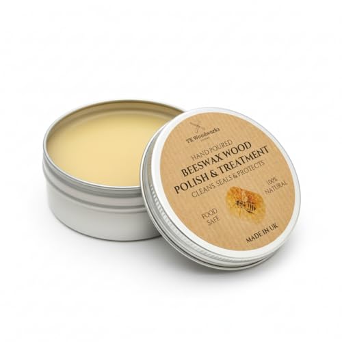Handcrafted Beeswax Wood Care Balm & Polish - Food Safe Wood Finish for Cutting Boards Toys Utensils