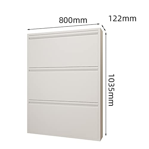 Armoire en acier haut de gamme et meuble à chaussures mural ultra-fin - 6
