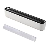 Generisch 2026 Wandmontierter Folienspender, Folienschneider, Schiebeschneider, Lebensmittelorganizer, Küchenfolienschneider (Black, 38x8cm)