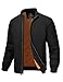 Rdruko Bomberjacke Herren Winter Warme Winterjacke Herrenjacke Blouson Jacke Männer Freizeitjacke Übergangsjacke-Schwarz L