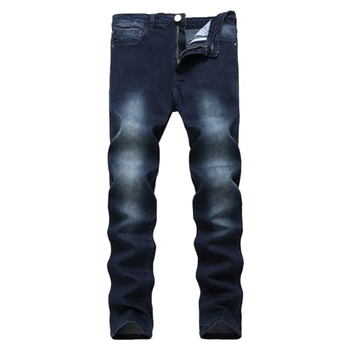 Jeans Uomo Slim Fit Strappati, Pantaloni Uomo Jeans Tempo Libero