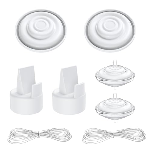 Image of BALIME 10pcs Pump Parts Set, Backflow Protector Tubing Membrane and 4pcs Duckbill Valves, Replacement Breast Pump Parts for S1 S2 9 Plus, White
