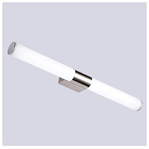 Luz de espejo LED, maquillaje de baño Iluminación frontal Espejo Faro Lámpara de pared de ahorro de energía 8W|40CM|IP44|6000K|Acero inoxidable para baño Espejo Gabinete Fregadero Imagen Tocador
