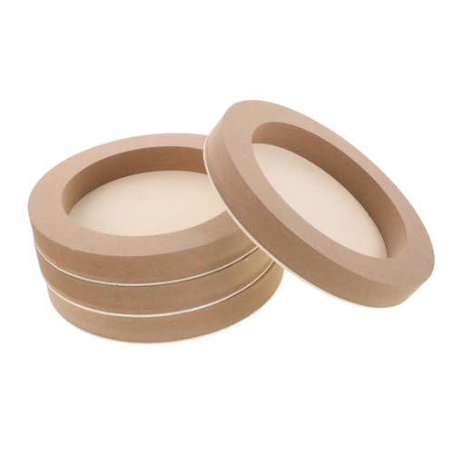 Lurrose Wooden Picture Frames Set 4pcs DIY Craft Kits for Boys and Girls Children's Art Frames Desk Photo Sets