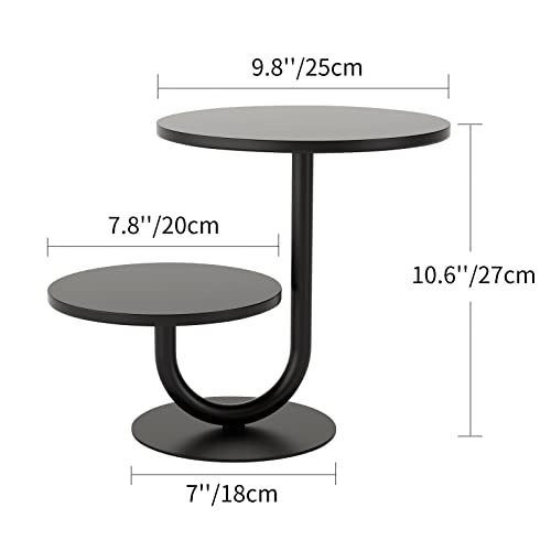 Vivevol Cake Stand Set 2 Tier Cupcake Stand, Cake Plate, Dessert Display Stand For Dessert Table, 8”-10 Inch/Black #TOP5