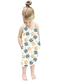 RAISEVERN Baby Jumper Girl Jumpsuit Toddler Romper Pineapple Halter Strap Cute Pants Newborn Harem Hawaiian Jumpsuits Summer Clothes Beach With Pocket Size 3T 4T
