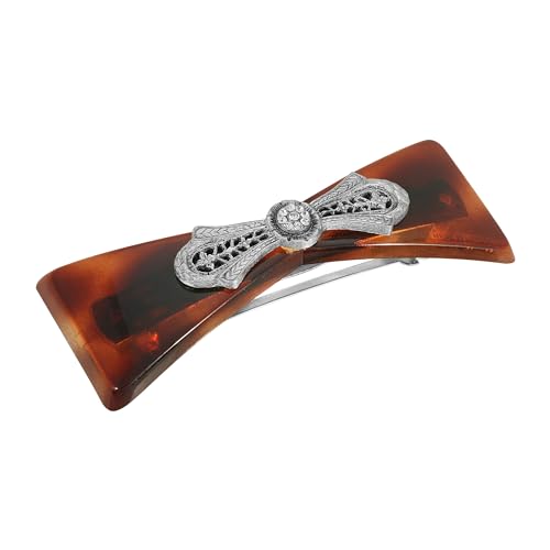 Barrette à cheveux tortue marron en cristal pour sublimer vos coiffures du quotidien