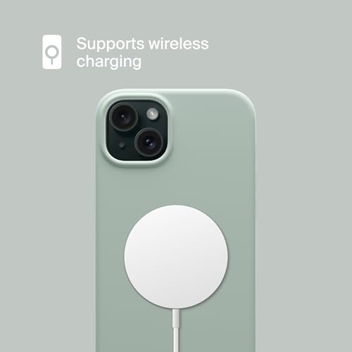 Coque en silicone Apple iPhone 15 Plus gris Clemm antichoc