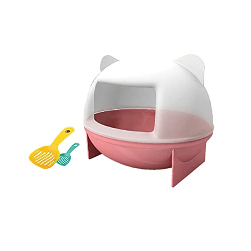 INOOMP チンチラバスルーム ケージ ねずみ うさぎ ハムスターの隠れ家ケージアクセサリー モルモット ちりとり ウサギのおやつ 子犬のおもちゃ フィーダ 小さなペットマット ピンク