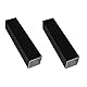 Kwweeoo Quadratisches Rohr aus schwarzem Aluminium 2 Stück 40 mm x 40 mm x 300 mm lang Wandstärke 1,2 mm, 2 Pack Aluminium Quadratrohr Farbe Schwarz