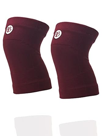 BANBROKEN Rodilleras de compresión de alta resistencia con soporte fuerte para la rodilla para levantamiento de pesas, rodilleras de tejido transpirable de alto rendimiento, unisex (ROJO, Large)