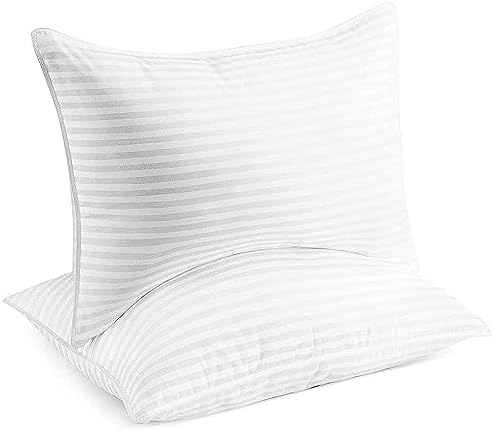 Beckham Hotel Collection Gel Pillows (2 Pack) - Luxury Luxury Luxury Gel Pillows - Dust Mite Resistant & Hypoallergenic, Queen, White, BLL-GLPLW-2PK-Q