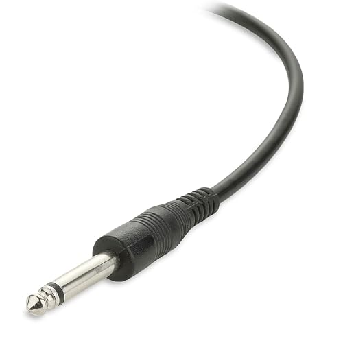 Image of 3m P38 Mono Male to Male Audio Cable - 6.35mm (1 /4 inch) Guitar Cable Mono Jack Plugs For Amps, Pedals & Instrument.