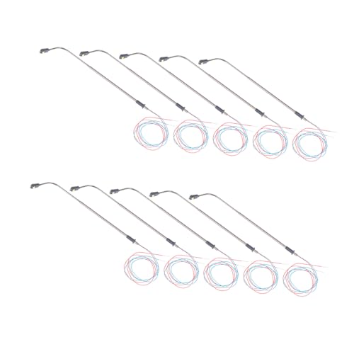 BESTonZON 10 Pcs 1/150 Scale Model Train Led Lights Model Lamp Post Scaled Model Street Lamp Realistic Sand Table Accessories