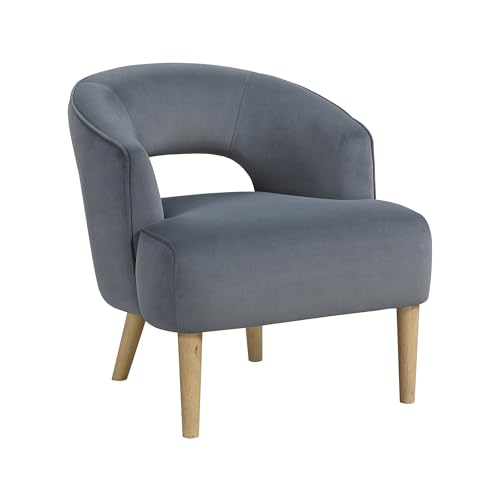 Sillón con brazos terciopelo moderno gris oscuro miniatura 6