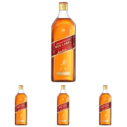 Johnnie Walker Red Label, Blended Scotch Whisky, handgefertigt in den 4 bekanntesten Regionen Schottlands, 40 Prozent vol...