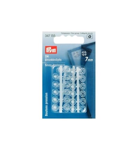 Prym Pulsanti Trasparenti 7 Mm - 24 Pezzi