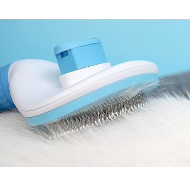 Cat grooming brush for shedding¨C self grooming brush Cats & Dogs ¨C All skin friendly with soft rubber also on handle, short hair grooming brushes-w5IdKtBg
