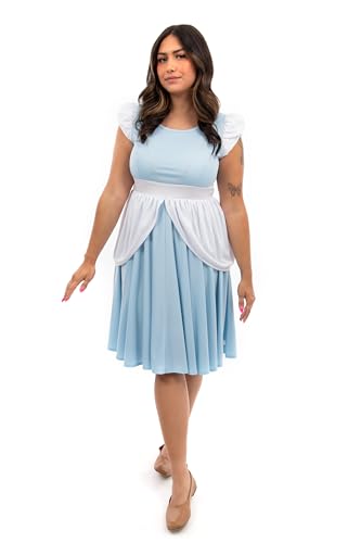 Little Adventures Cinderella Twirl Princess Dress-Up Costume for Adult Women - Machine Washable Cosplay Dresses (Adult Size 2)